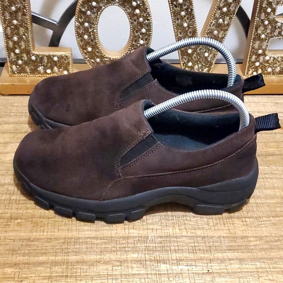 Lands' End Mens Brown Suede Slip On Loafer Shoes Sz 6 - Picture 4 of 10